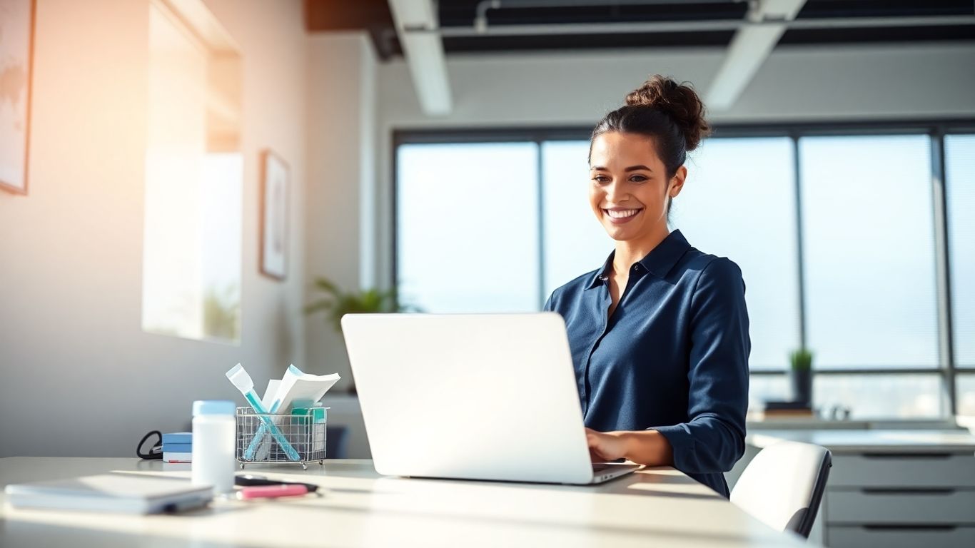 Doctor using a virtual assistant