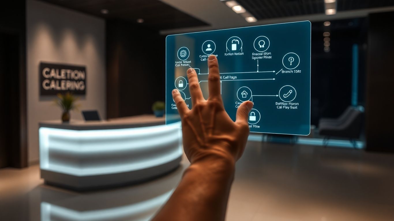 Phone system navigation with auto attendant interface.