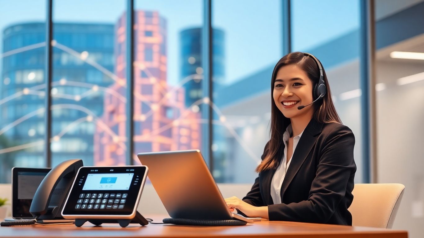 Business phone system improving customer satisfaction.