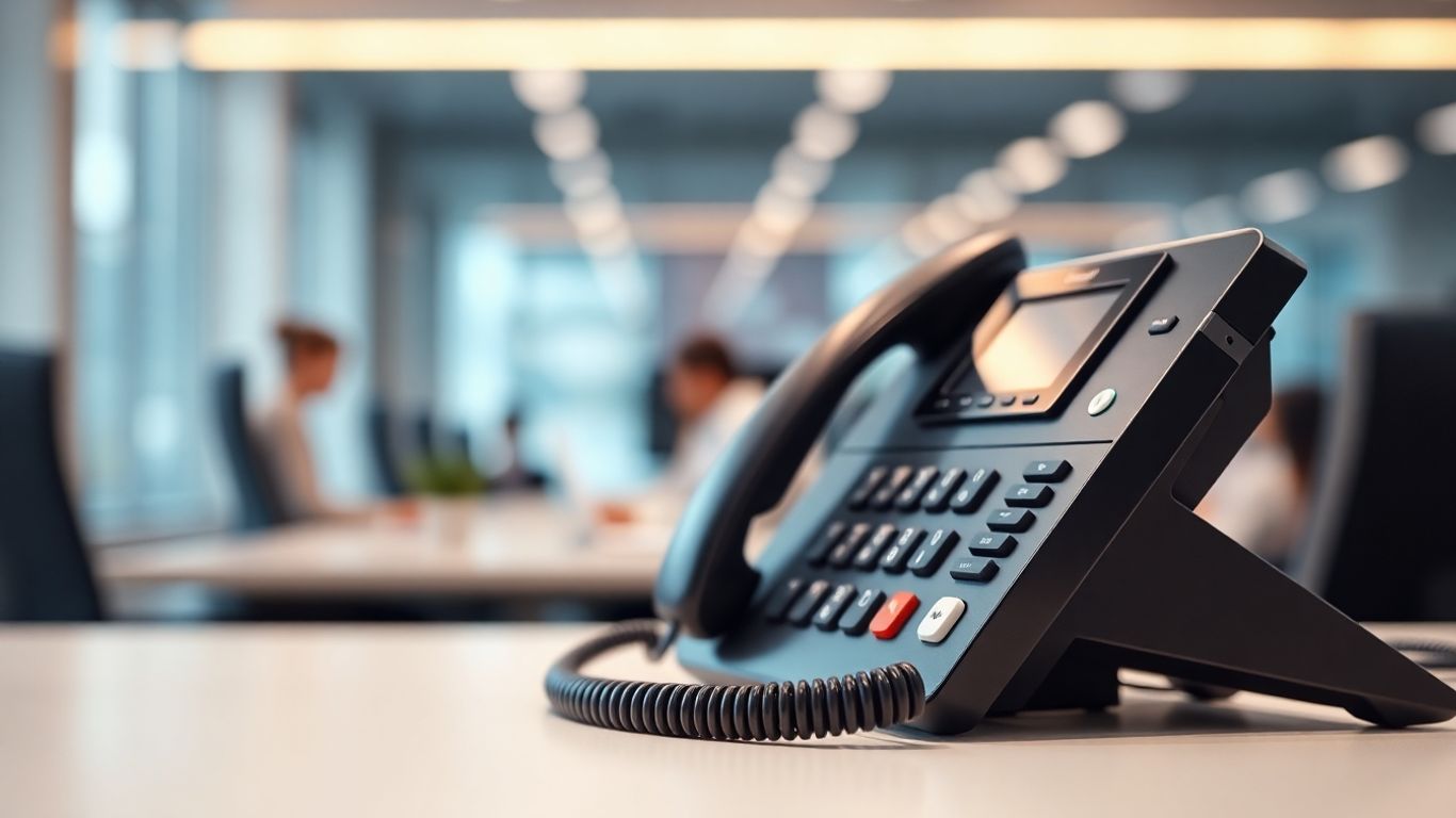 Business phone system for efficient call routing.