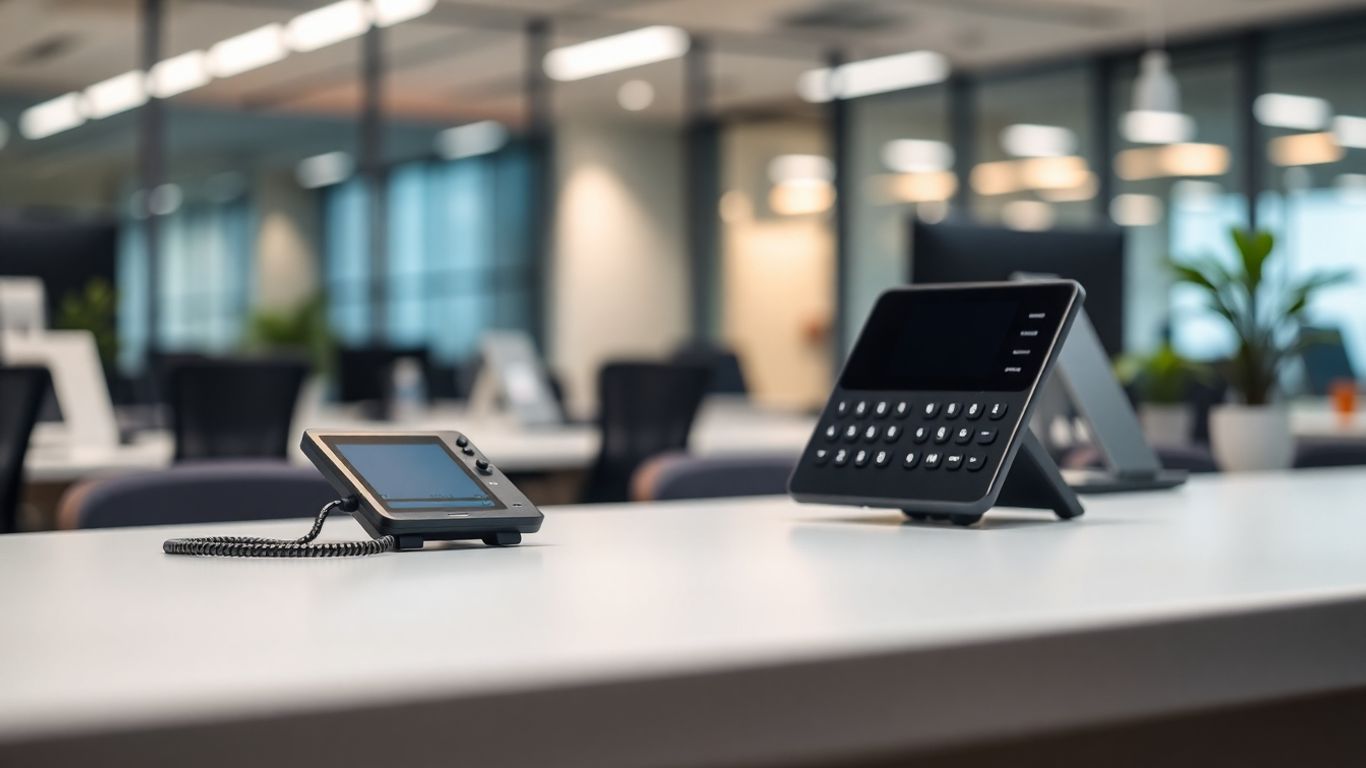 Modern phone system for efficient call management.