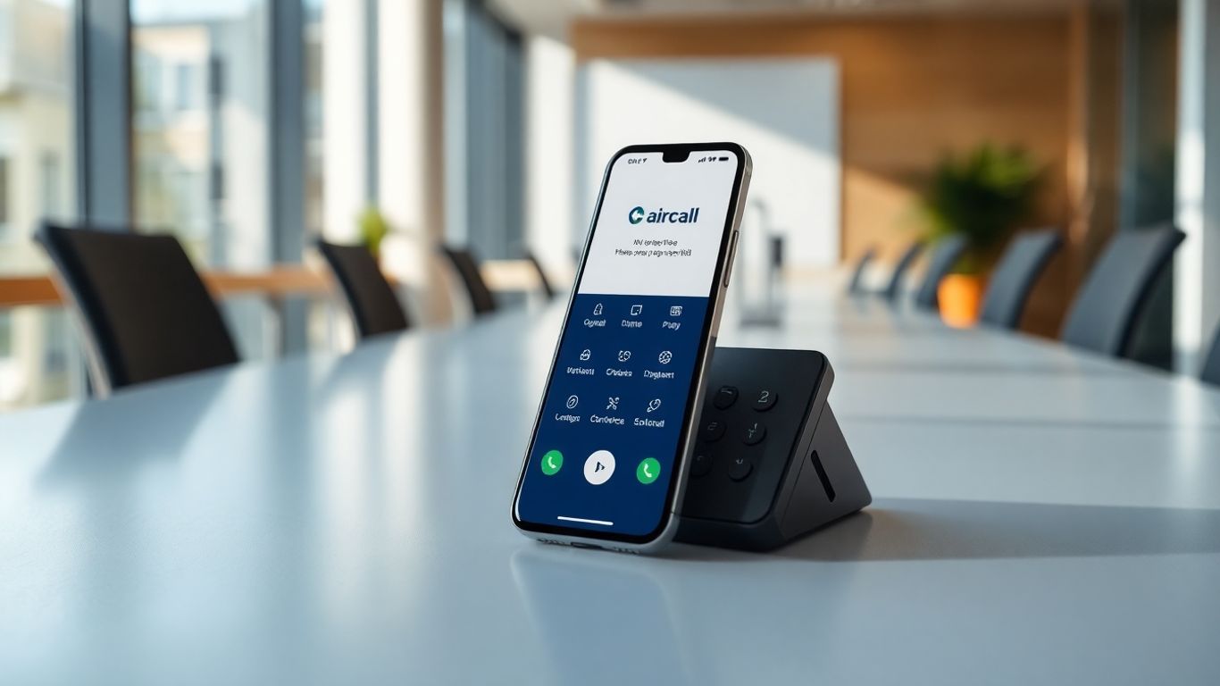Aircall phone system interface on a smartphone.
