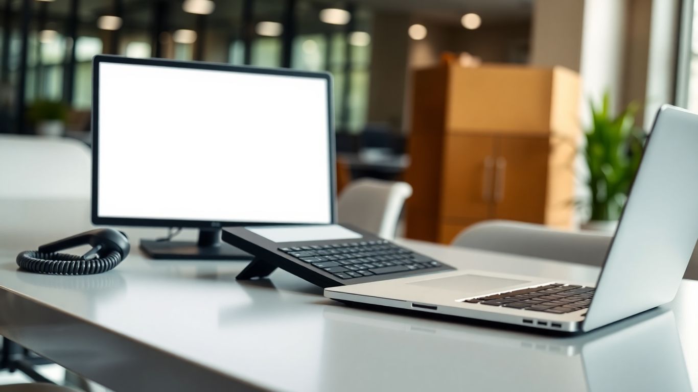 Nextiva auto attendant phone system interface on a laptop.