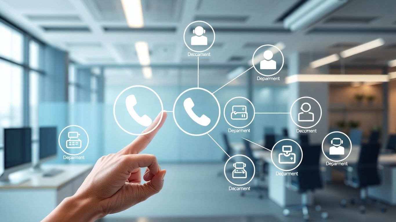 Business phone system call routing interface