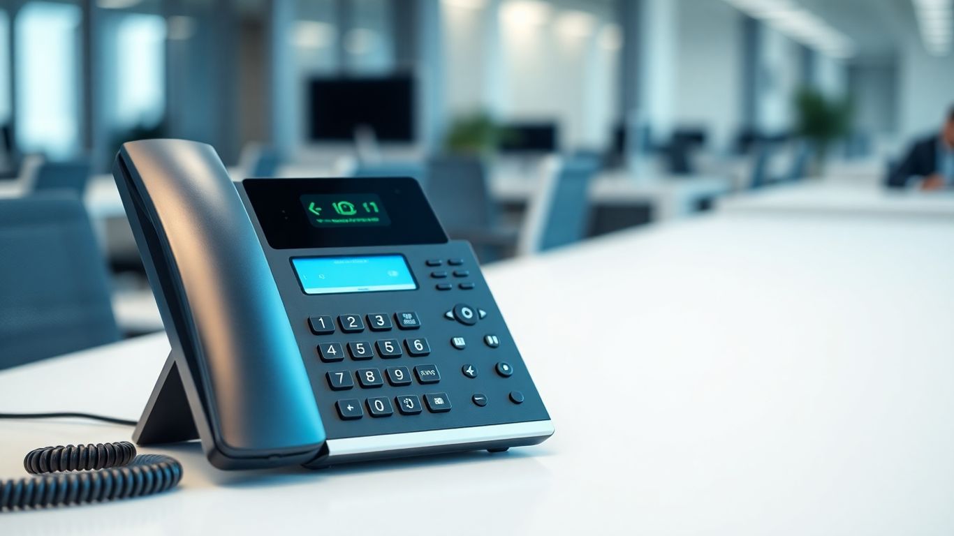 Modern business phone system with auto attendant
