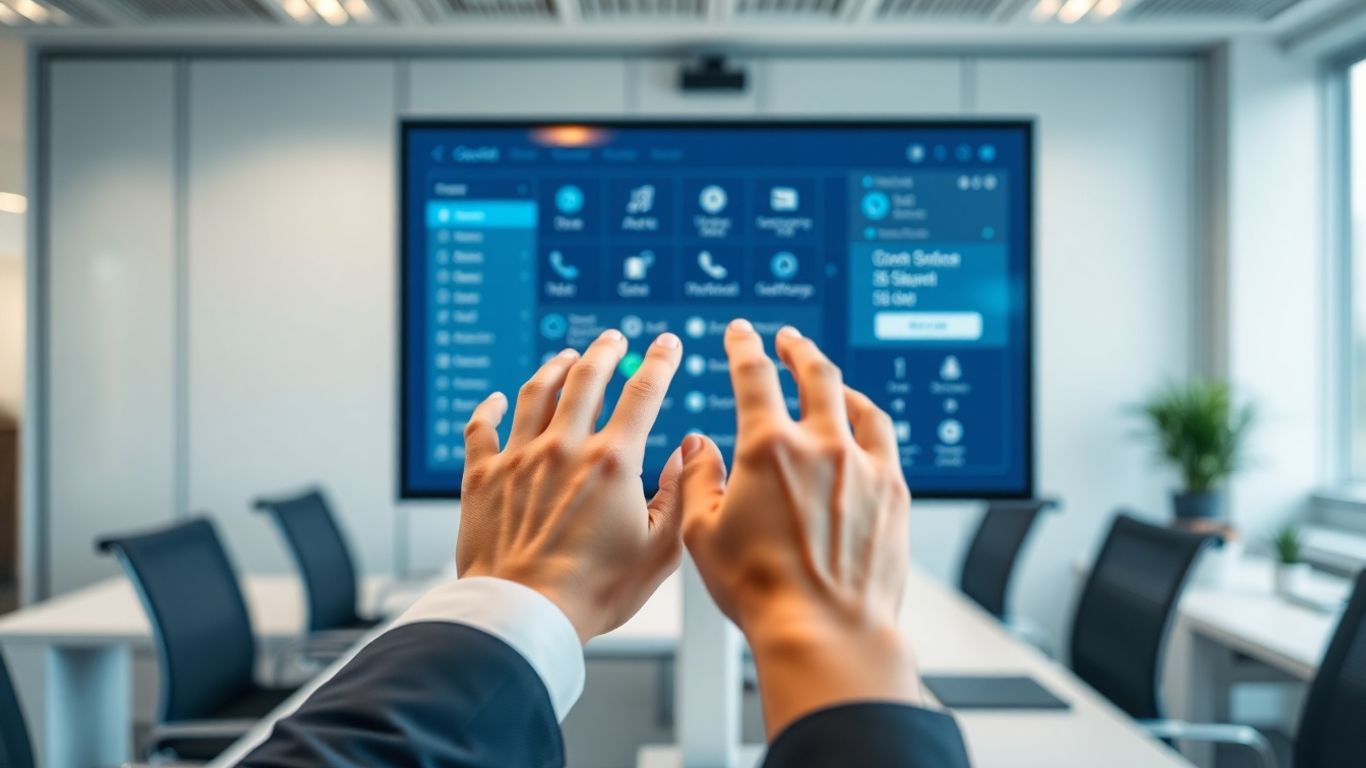 Phone auto attendant script menu options on a screen.