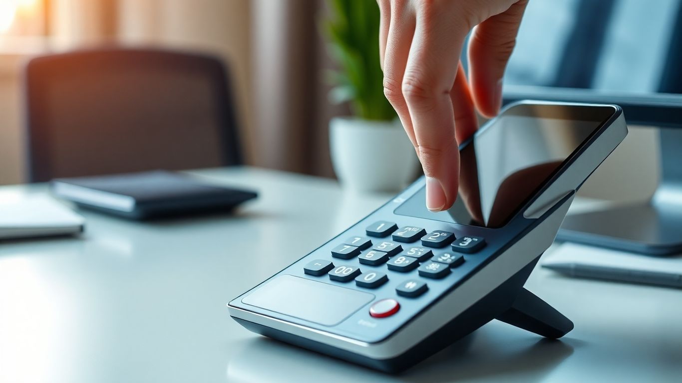 Business phone system with auto attendant.