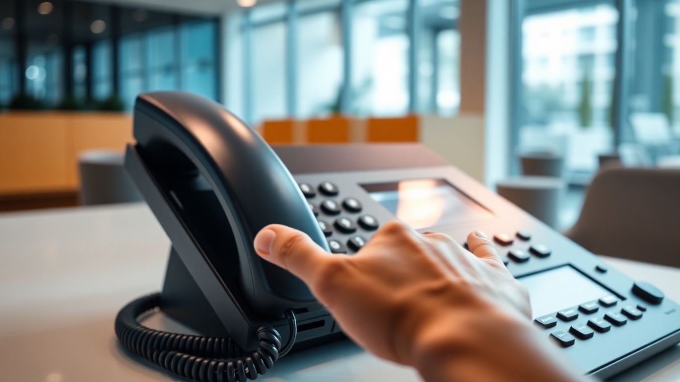 Modern phone system with customizable menu options