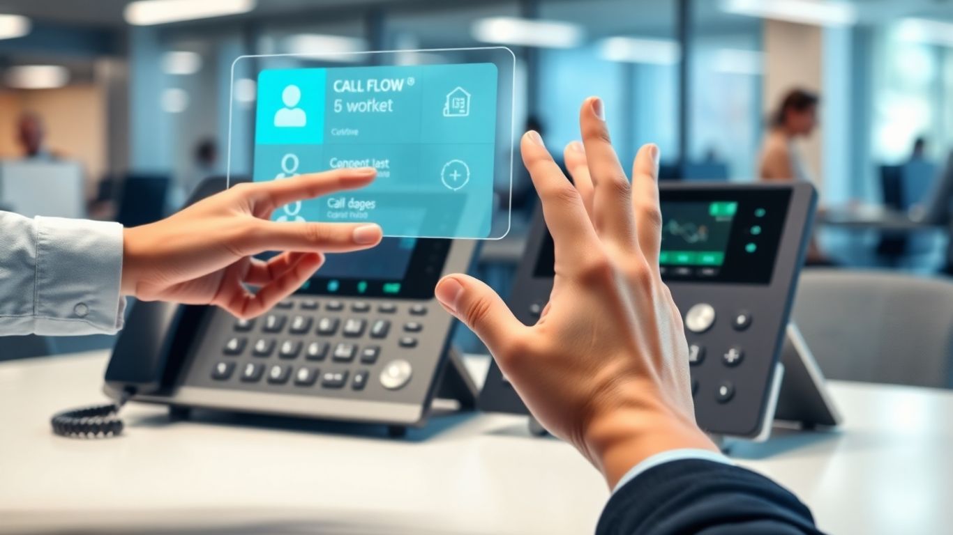 Business phone with auto attendant interface