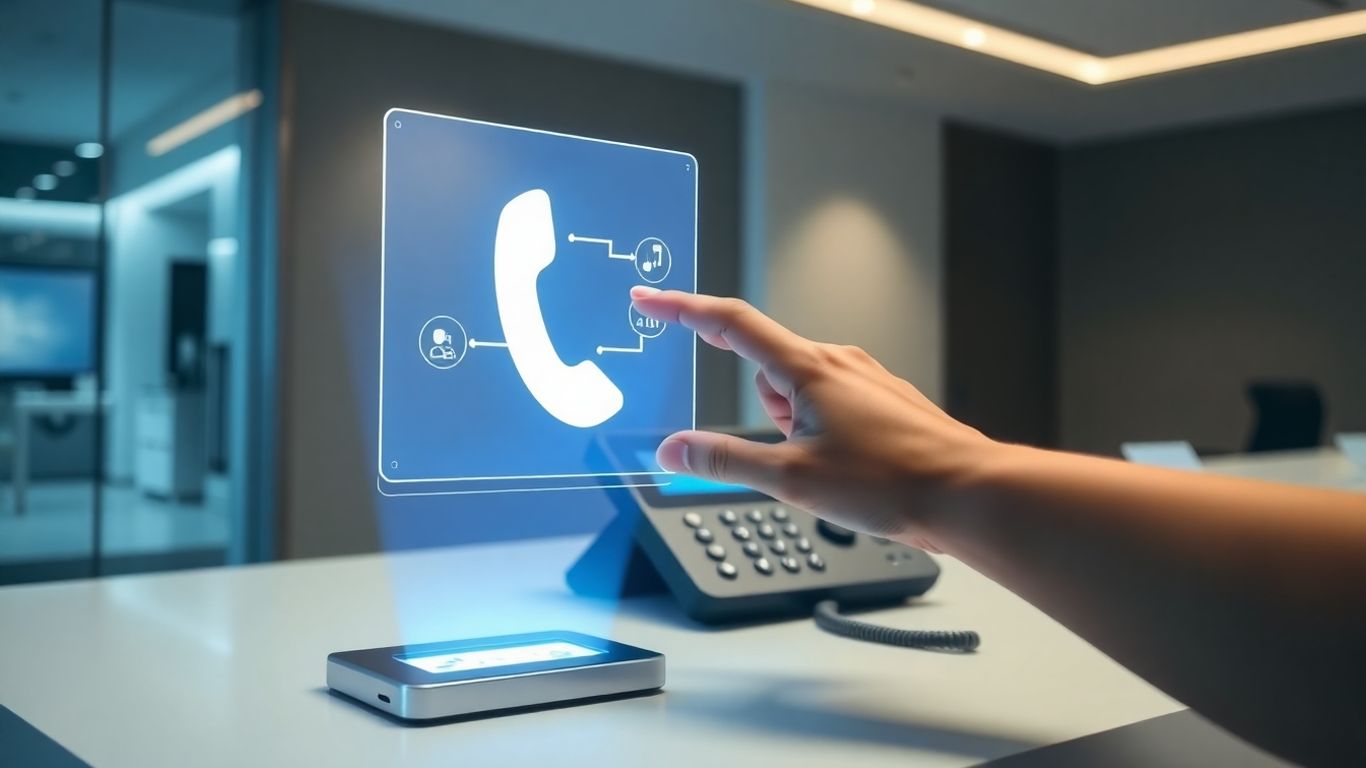 Phone system auto attendant interface with directory options.