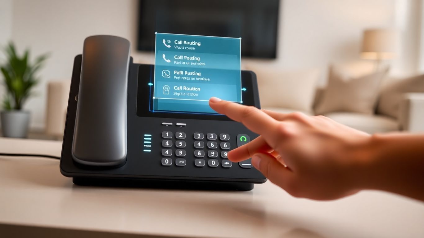 Home phone system with auto attendant interface