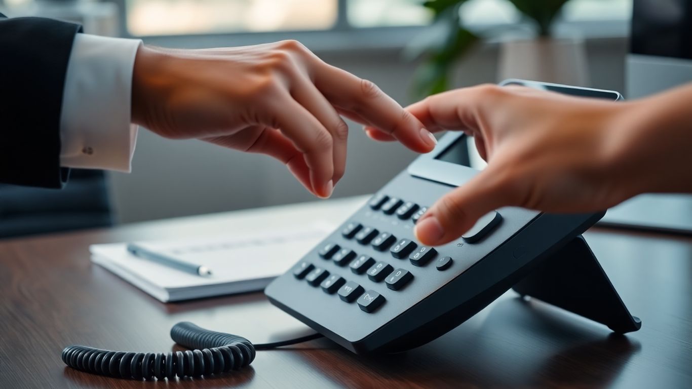 Business phone auto attendant message