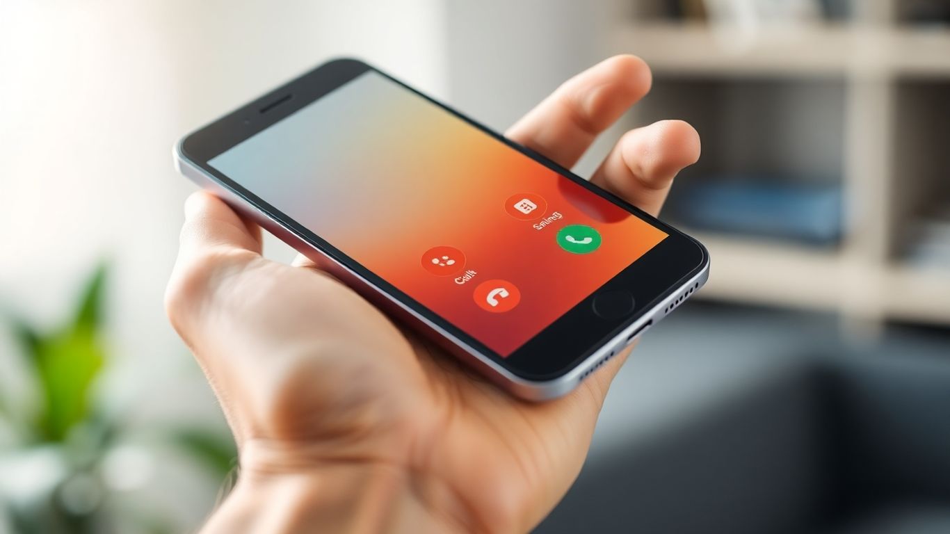 Smartphone screen showing auto attendant settings.