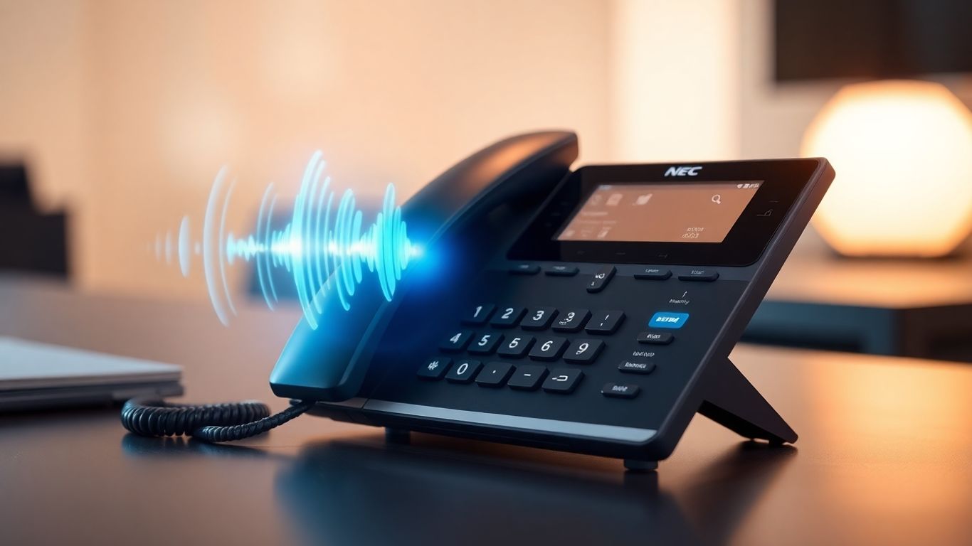 NEC phone with sound waves