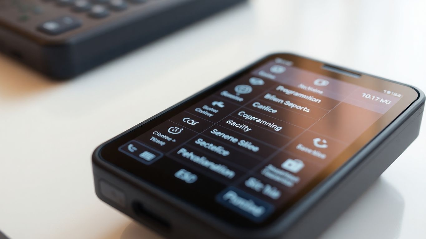 ESI phone auto attendant programming interface on screen.
