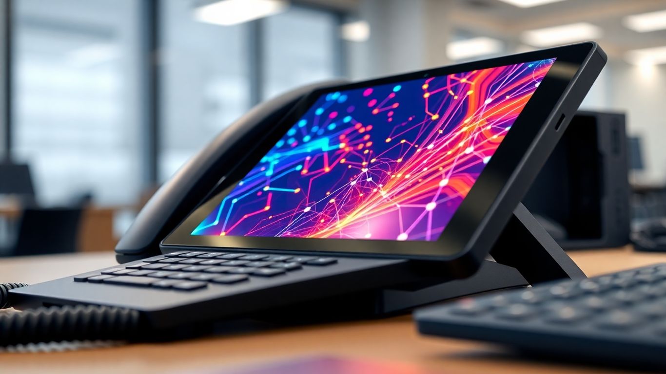 ESI phone screen with abstract programming interface.