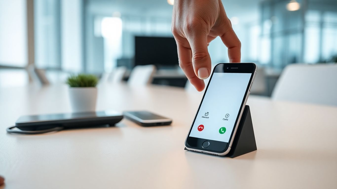 Business phone line with auto attendant interface.