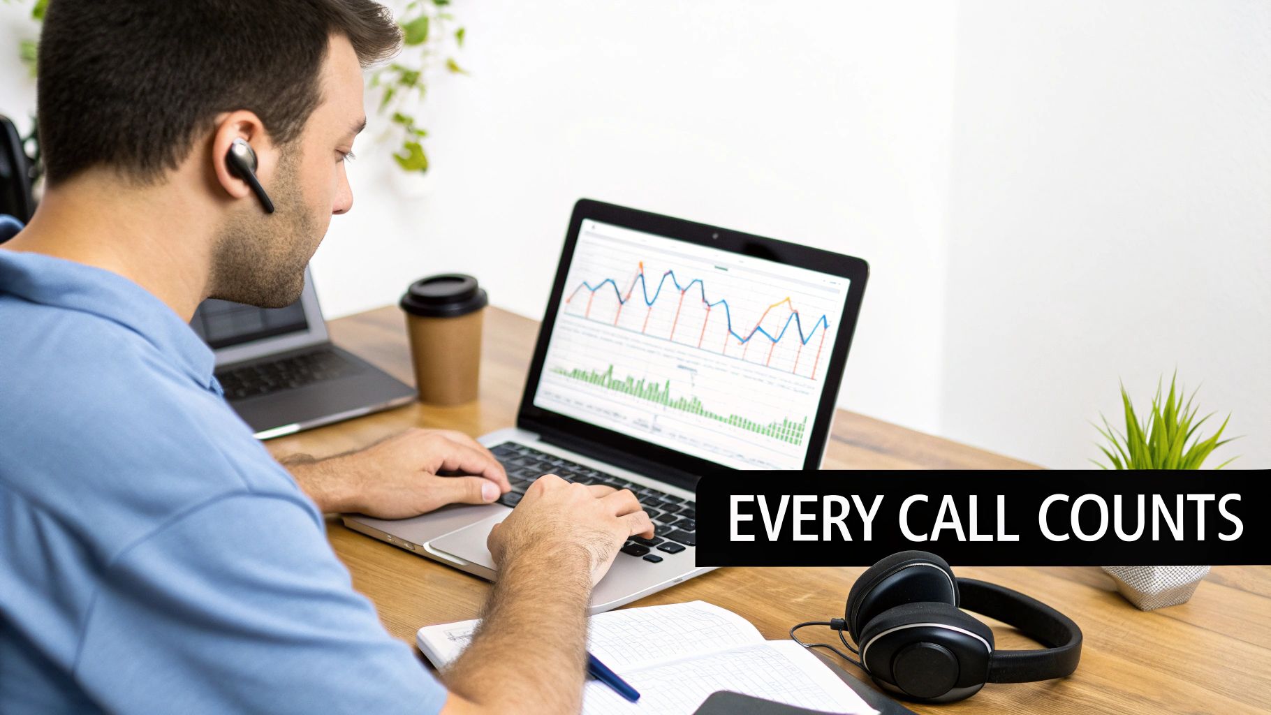 Support leader analyzing calls