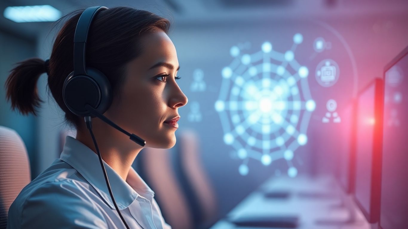 AI voicebot interacting with call center agent.