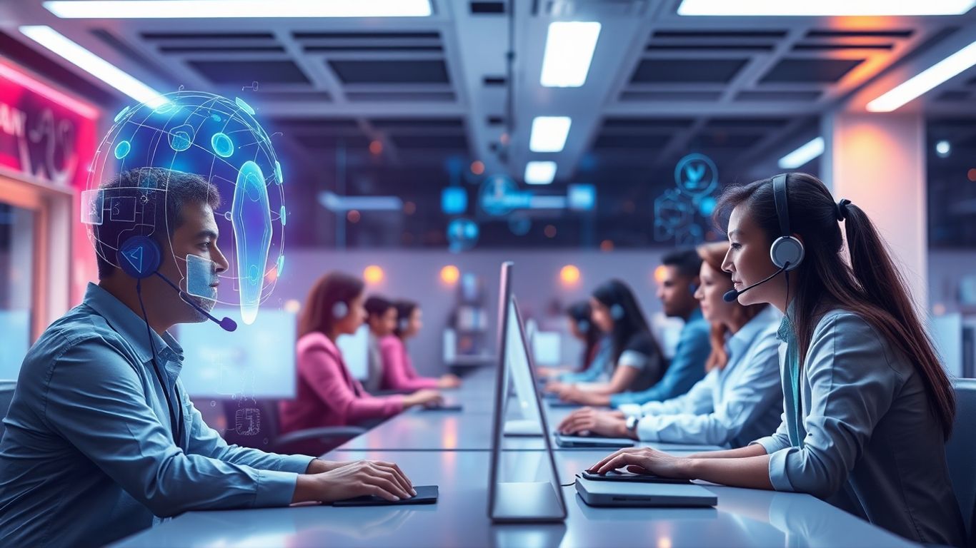 AI voicebot transforming call center operations.