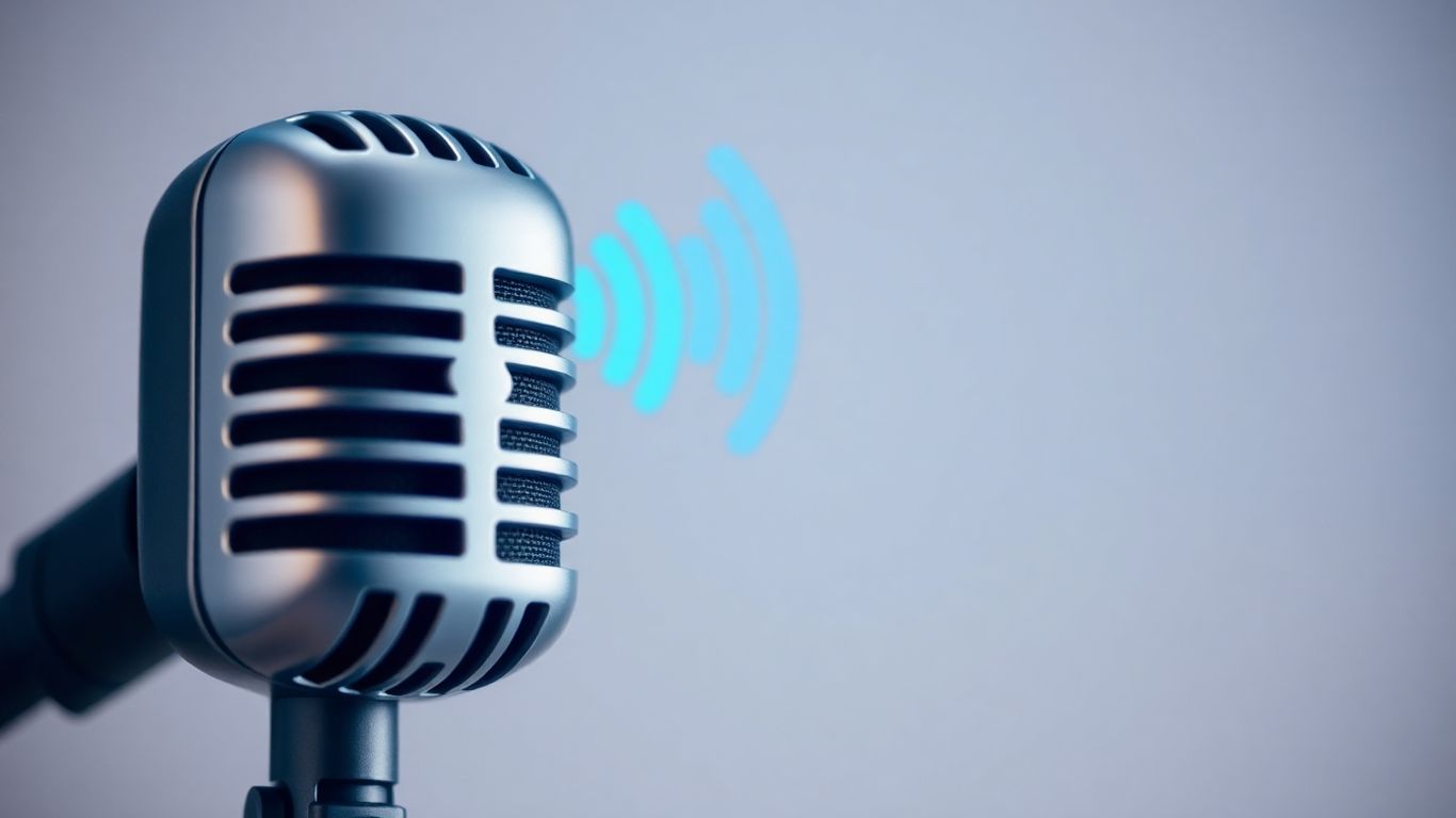 Microphone with sound waves