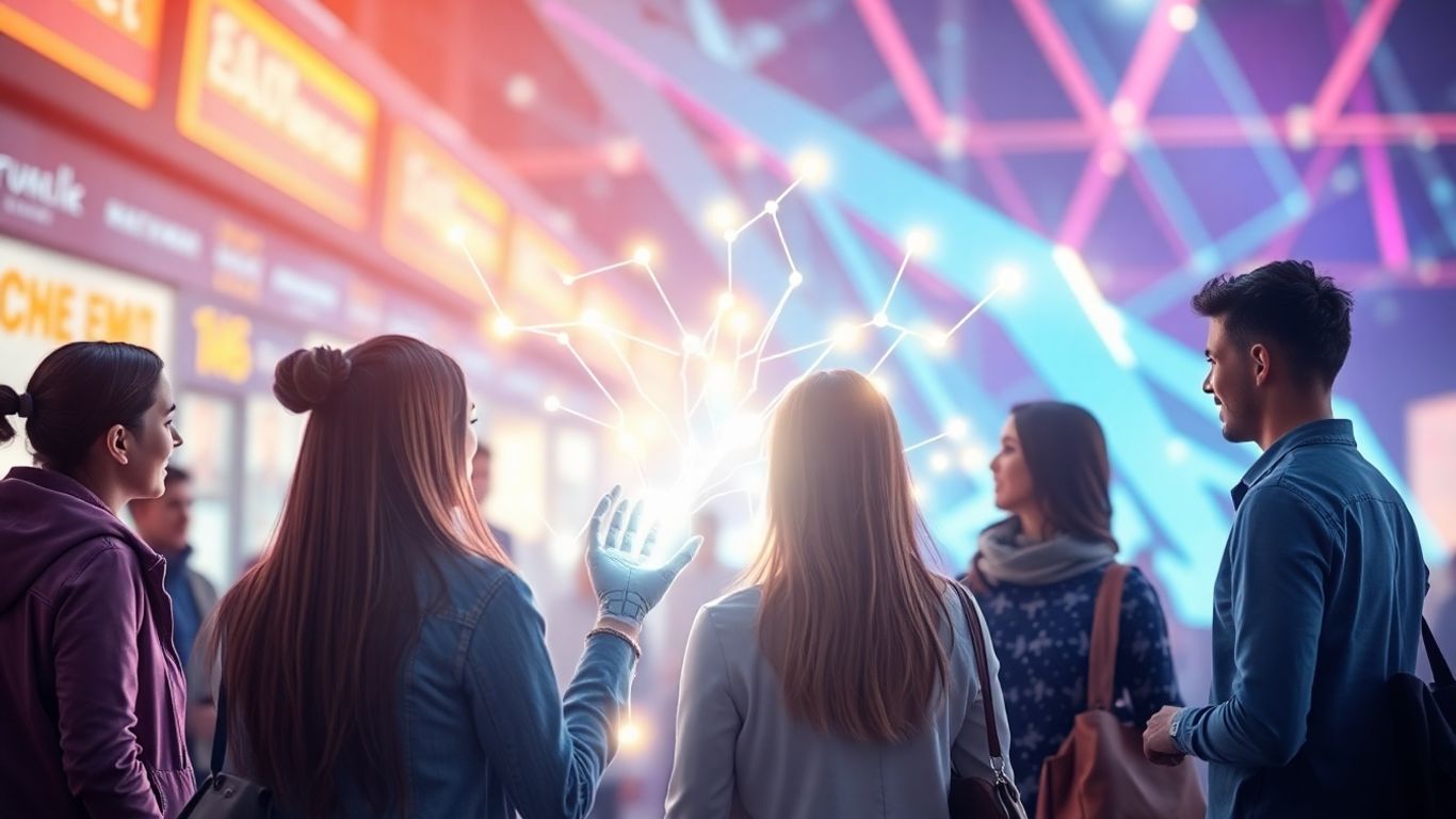 AI interacting with customers in a digital marketplace.