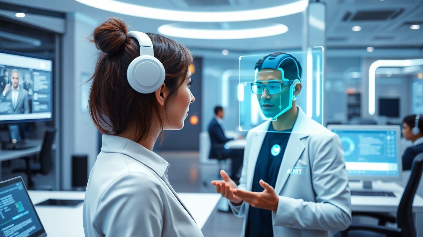 AI voicebot assisting in recruitment process.