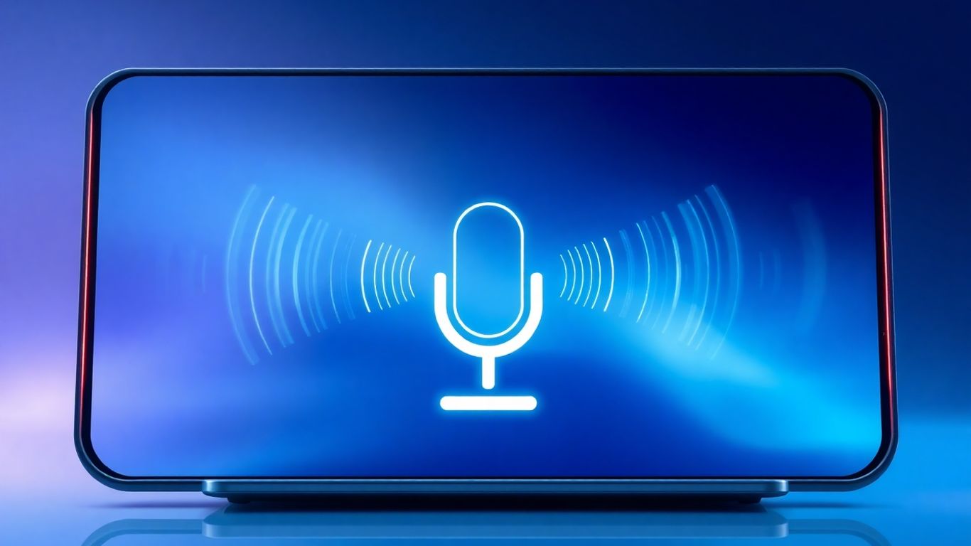 AI voicebot interface with sound waves