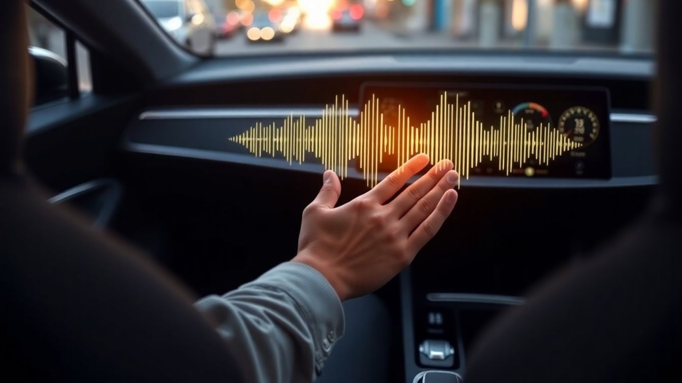 Car interior with holographic voice interface