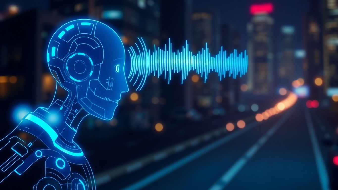 AI chatbot interface with sound wave