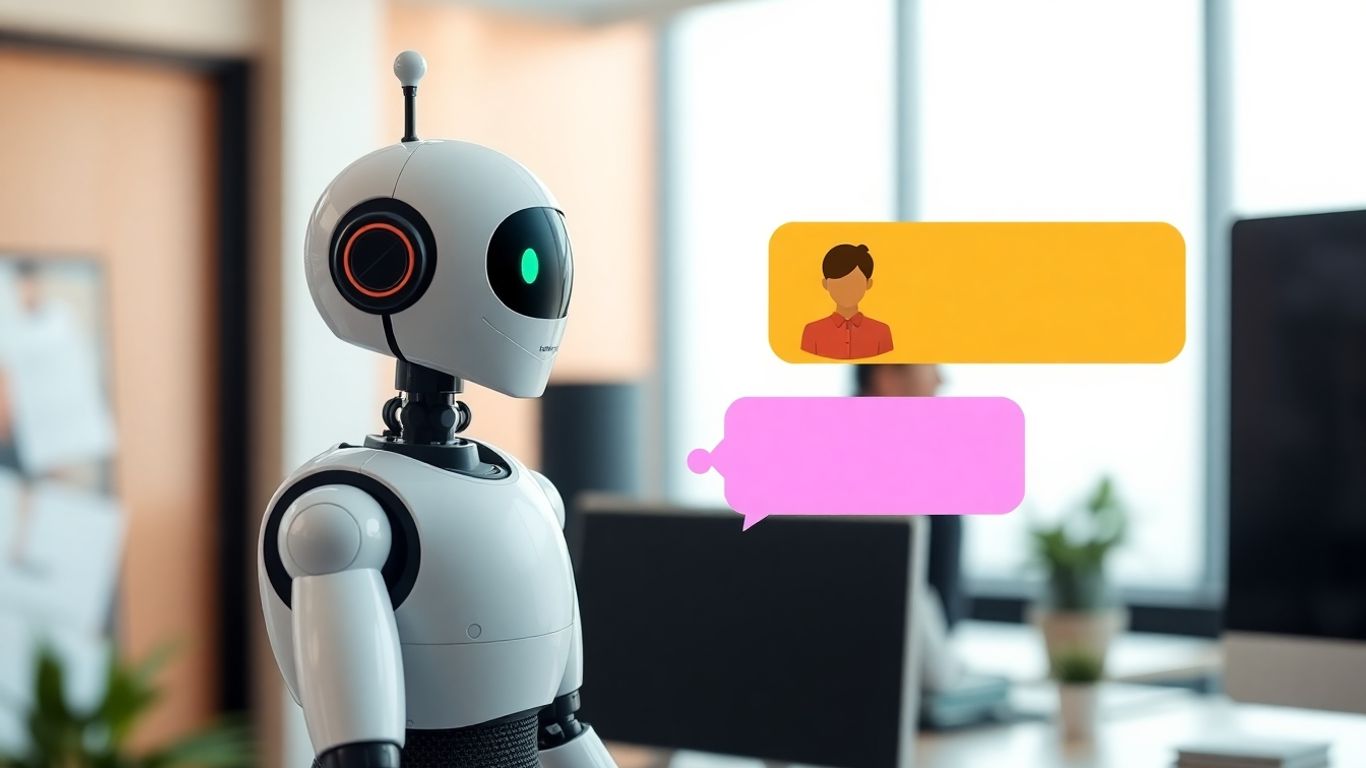 Tidio chatbot interface with AI avatar and user chat.