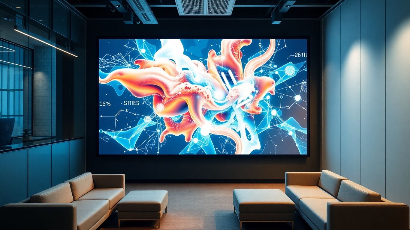 Cognigy AI chatbot service interface on a digital screen.