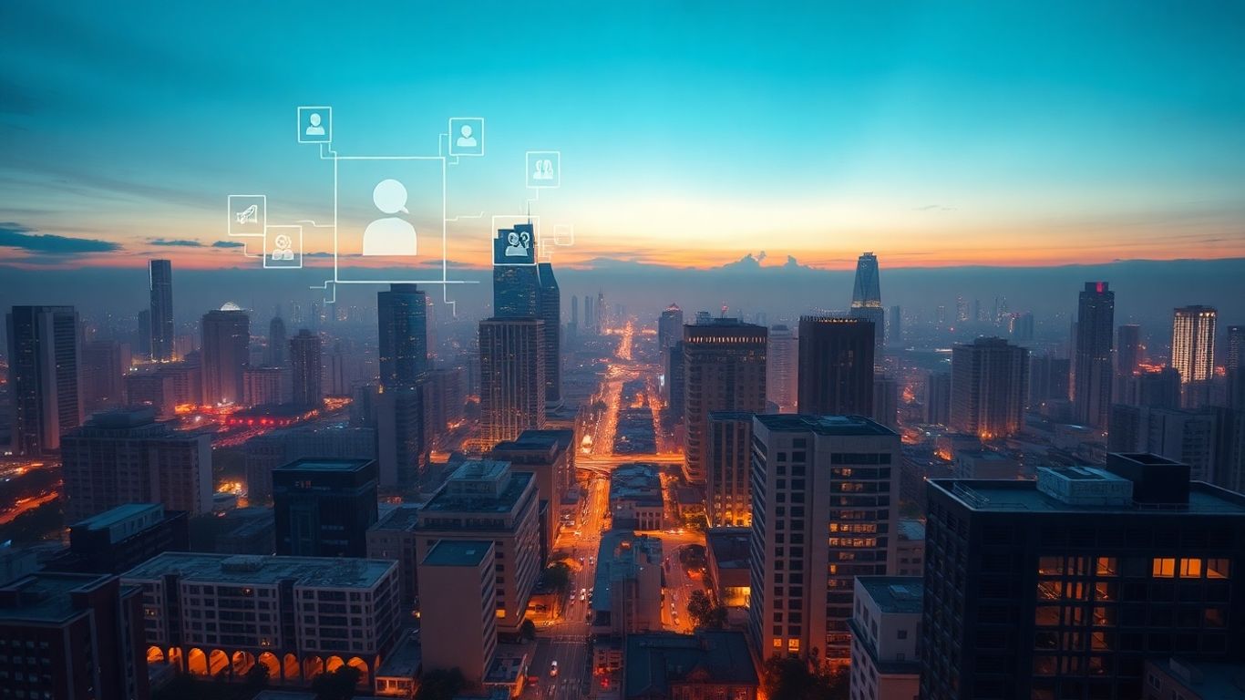 AI chatbot development in India cityscape