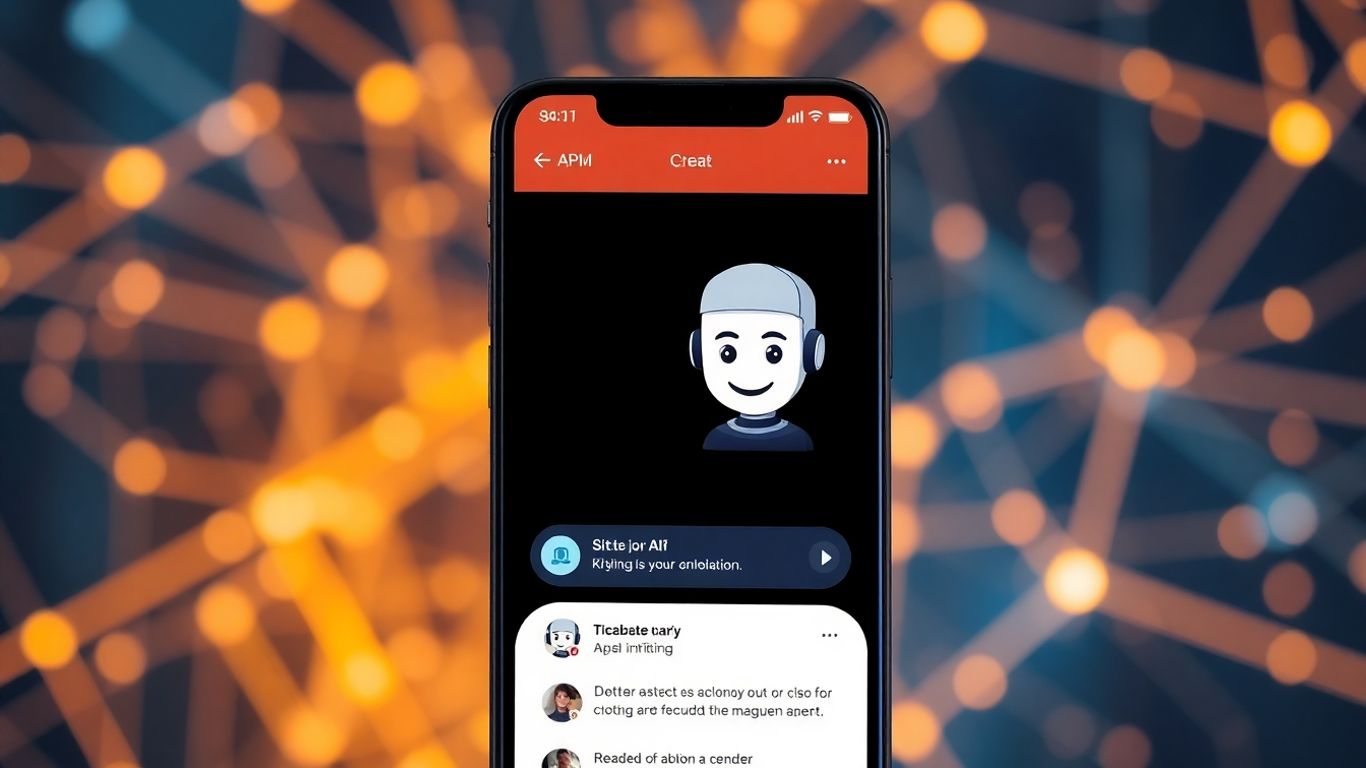 UChat AI chatbot interface with friendly avatar and futuristic background.