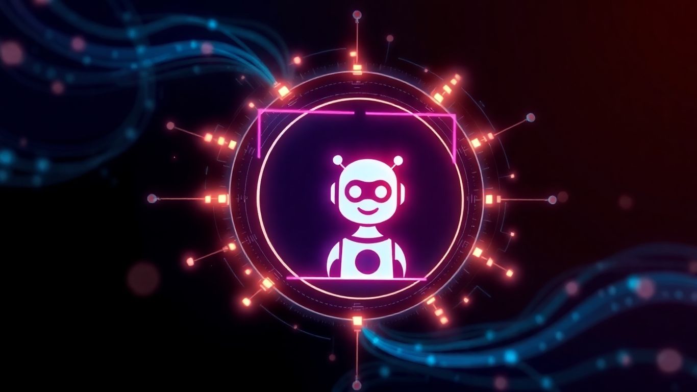 ChatGPT AI chatbot interface with robot avatar.