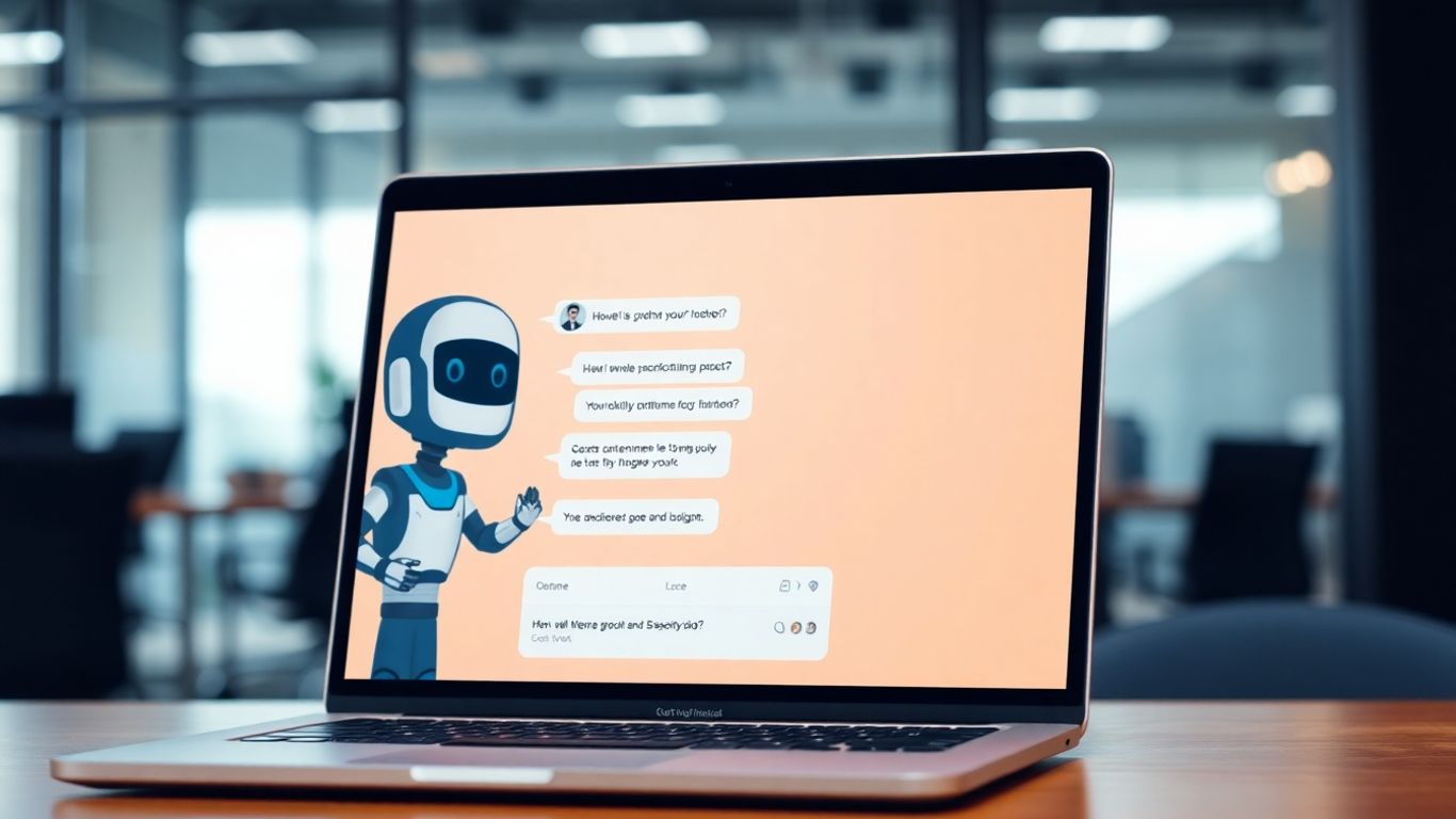 Drift AI chatbot interface on a laptop screen.