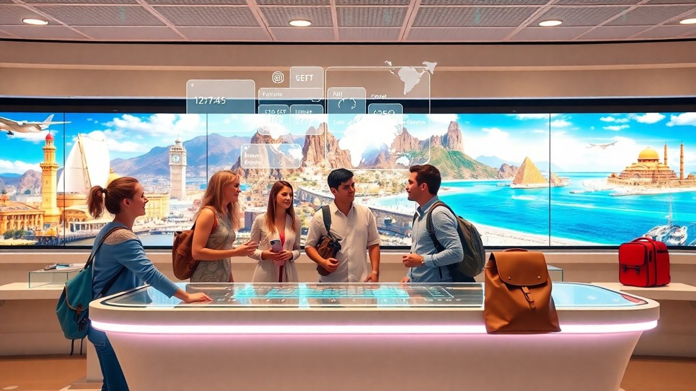 AI chatbot assisting travelers with vacation planning.