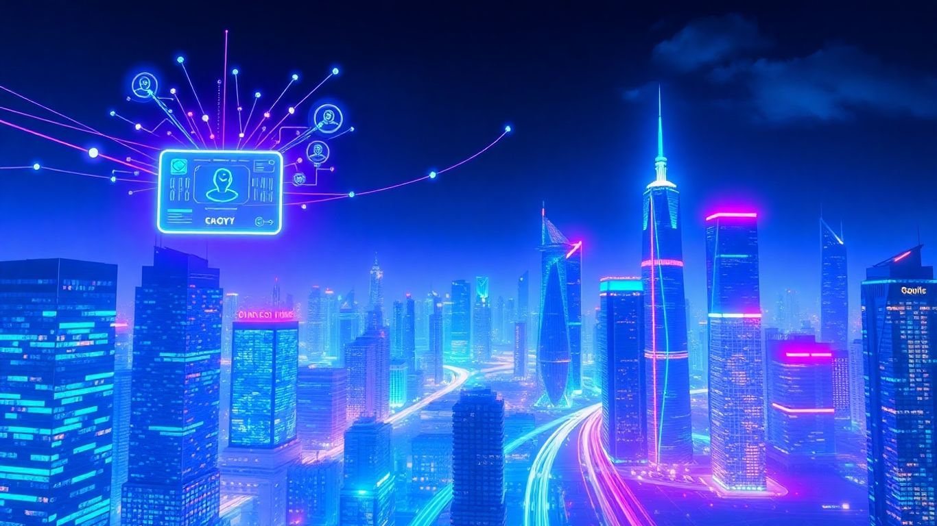 Futuristic AI and chatbot growth concept