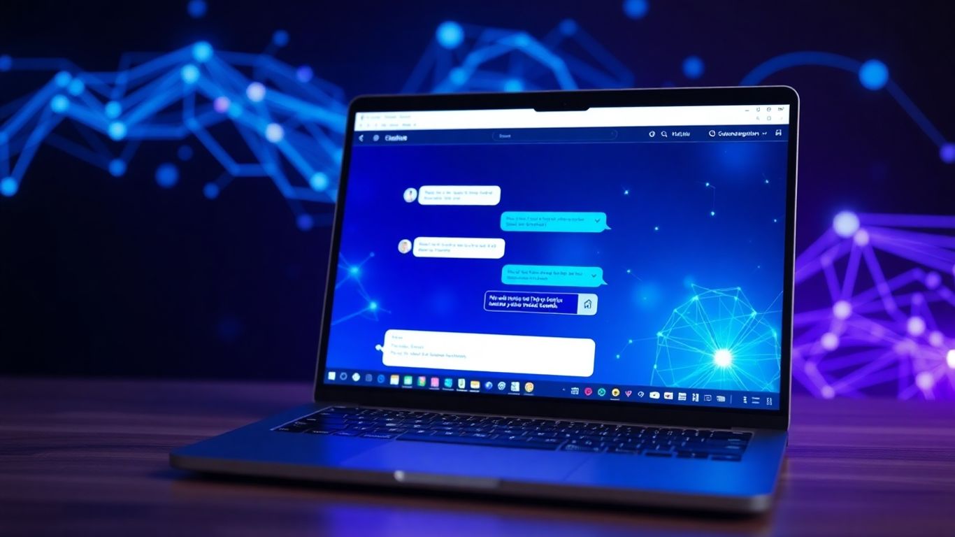 BotStar chatbot interface on a laptop screen.