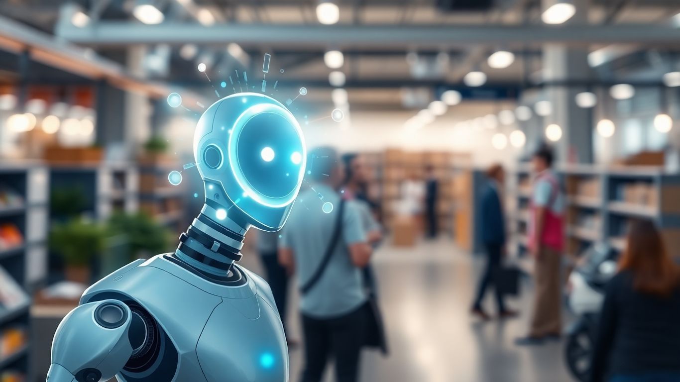 AI chatbot interface with data streams for home services business.