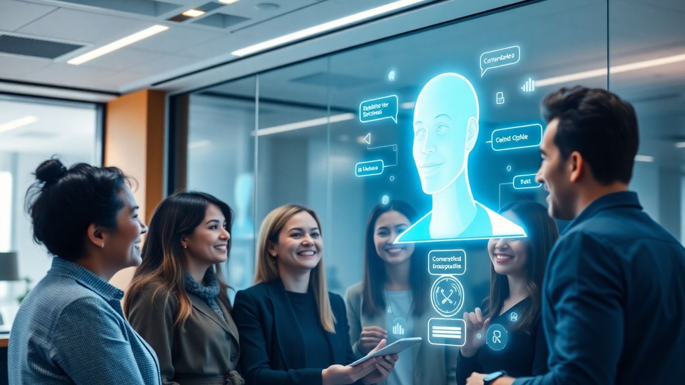 AI chatbot interface in a financial services setting.