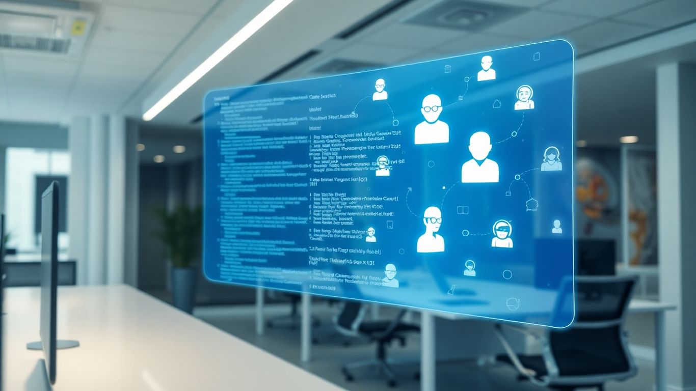 AI automating chatbot workflows with futuristic interface.
