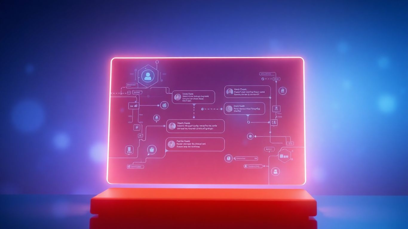 AI chatbot interface on a glowing screen