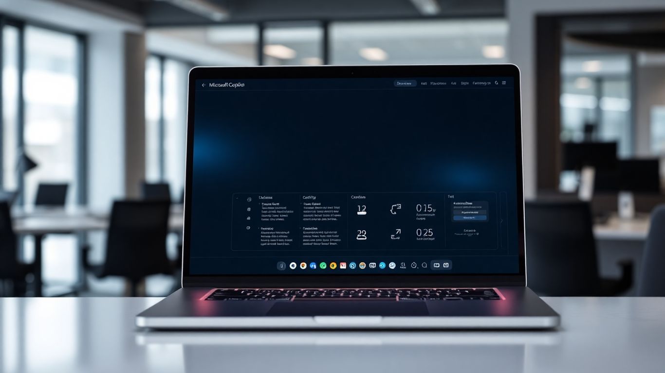 Microsoft Copilot interface on a laptop screen.