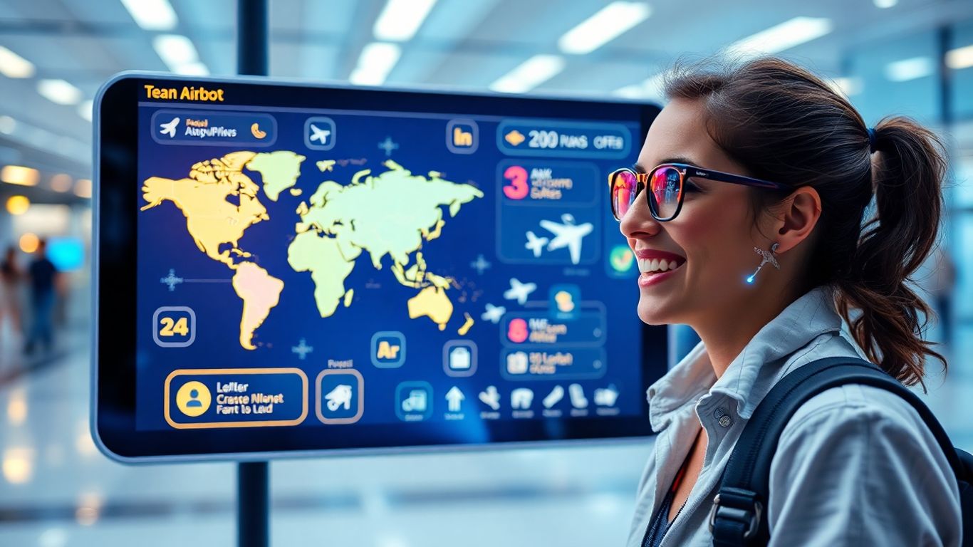 AI chatbot assisting traveler with personalized travel recommendations.