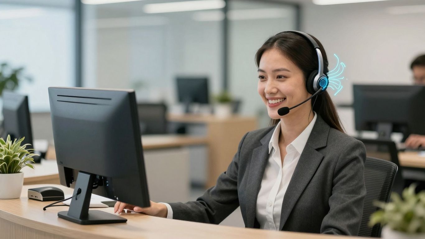 AI receptionist providing 24/7 customer support.
