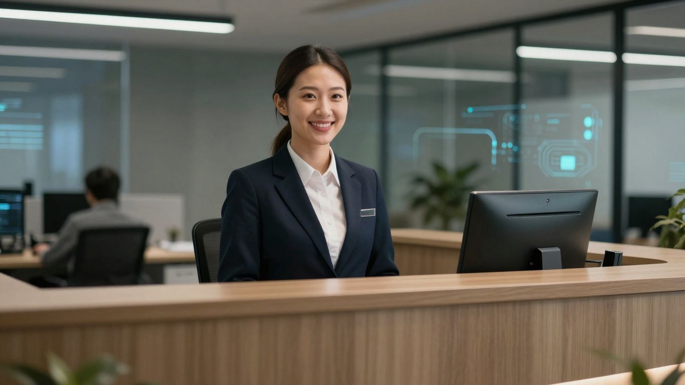 AI receptionist providing 24/7 customer support.