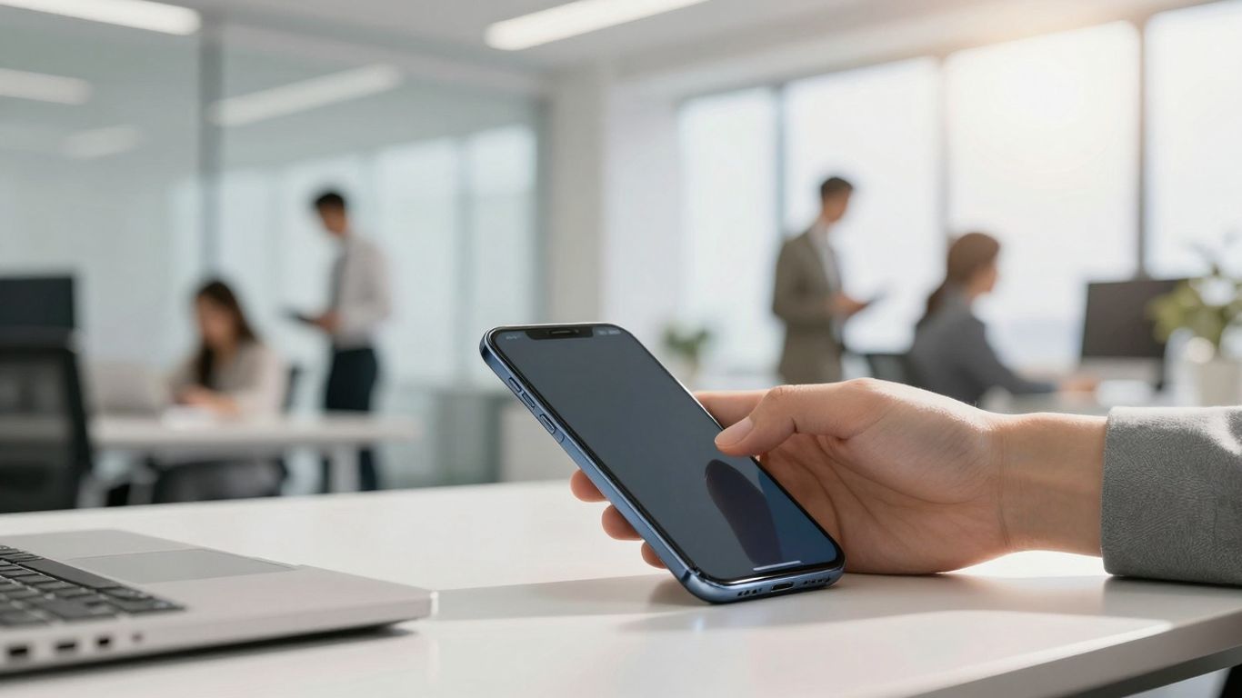 Virtual receptionist phone system for small business productivity.