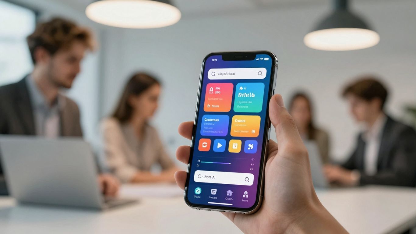 Vapi AI phone receptionist interface on a smartphone.