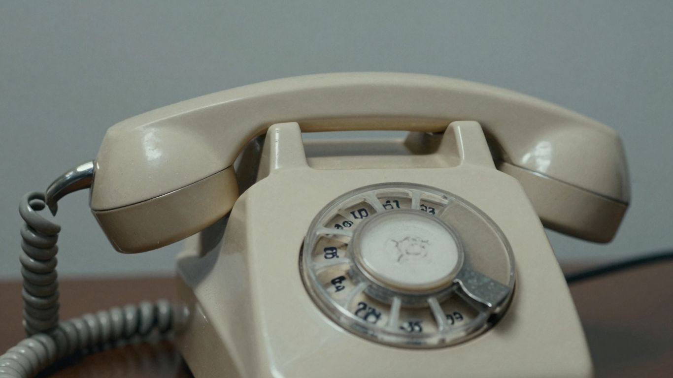 Vintage telephone receiver off the hook, mystery.